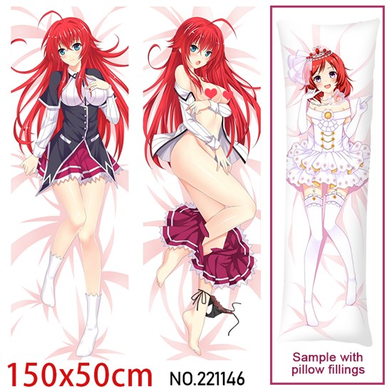 Anime Girl Rias Gremory Dakimakura Hugging Body Pillow Case Cover