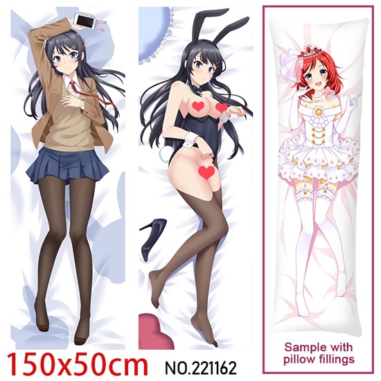 Anime Girl Sakurajima Mai Dakimakura Hugging Body Pillow Case Cover