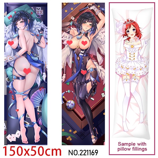 Anime Girl Yelan Dakimakura Hugging Body Pillow Case Cover