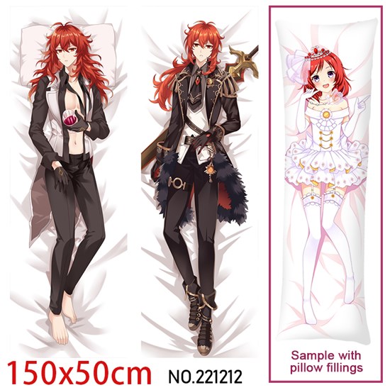 Anime Diluc Dakimakura Hugging Body Pillow Case Cover