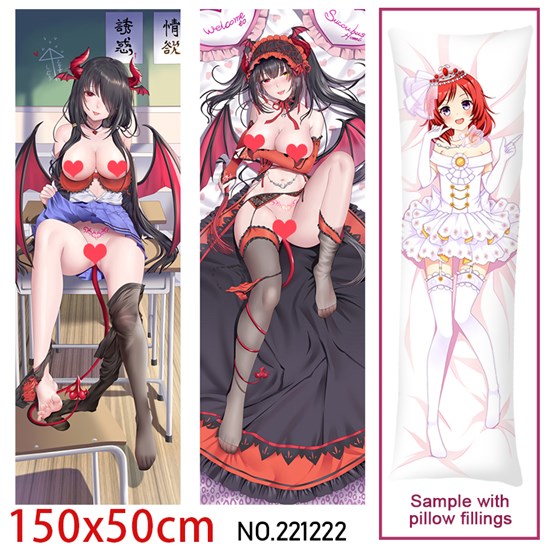 Anime Girl Tokisaki Kurumi Dakimakura Hugging Body Pillow Case Cover