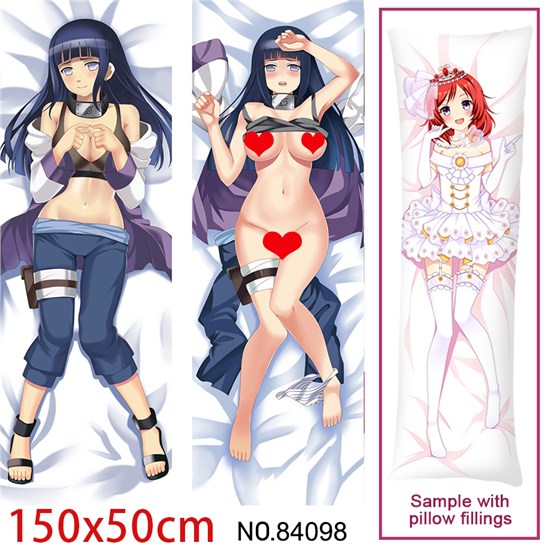 Anime Girl Hyuga Hinata Dakimakura Hugging Body Pillow Case Cover