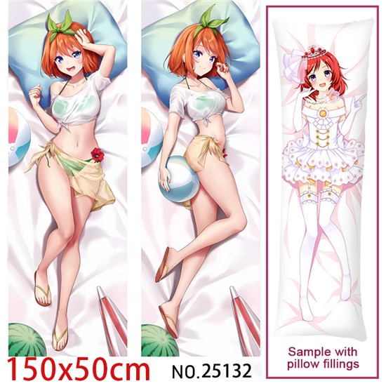 Anime Girl Nakano Yotsuba Dakimakura Hugging Body Pillow Case Cover