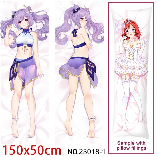 Anime Girl Keqing Dakimakura Hugging Body Pillow Case Cover