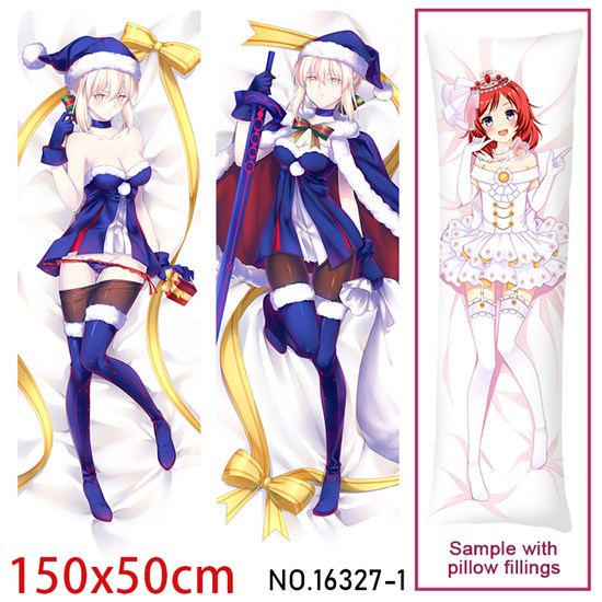 Anime Girl Saber Dakimakura Hugging Body Pillow Case Cover