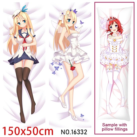 Anime Girl Saratoga Dakimakura Hugging Body Pillow Case Cover