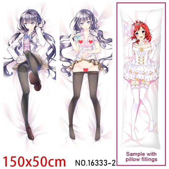 Anime Girl Adagaki Aki Dakimakura Hugging Body Pillow Case Cover