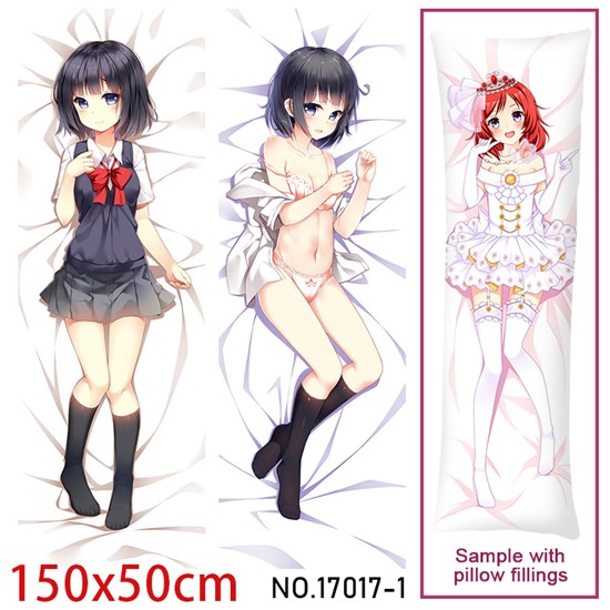 Anime Girl Yasuraoka Hanabi Dakimakura Hugging Body Pillow Case Cover
