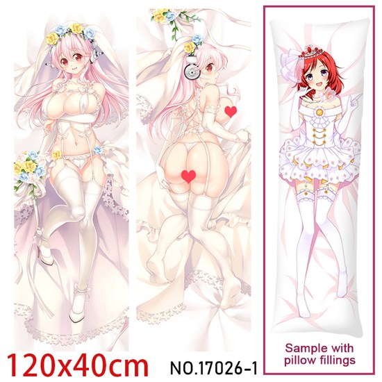 Anime Girl Super Sonico Dakimakura Hugging Body Pillow Case Cover