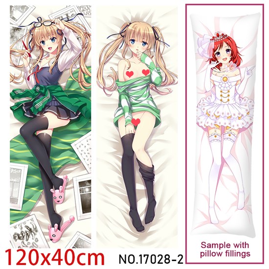 Anime Girl Eriri Spencer Sawamura Dakimakura Hugging Body Pillow Case Cover
