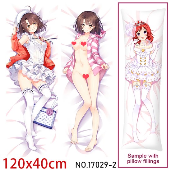 Anime Girl Megumi Kato Dakimakura Hugging Body Pillow Case Cover