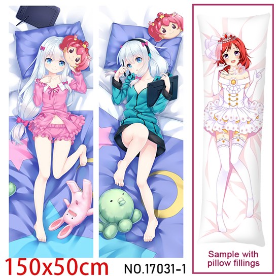 Anime Girl Izumi Sagiri Dakimakura Hugging Body Pillow Case Cover
