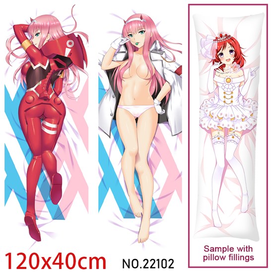 Anime Girl Zero Two Dakimakura Hugging Body Pillow Case Cover