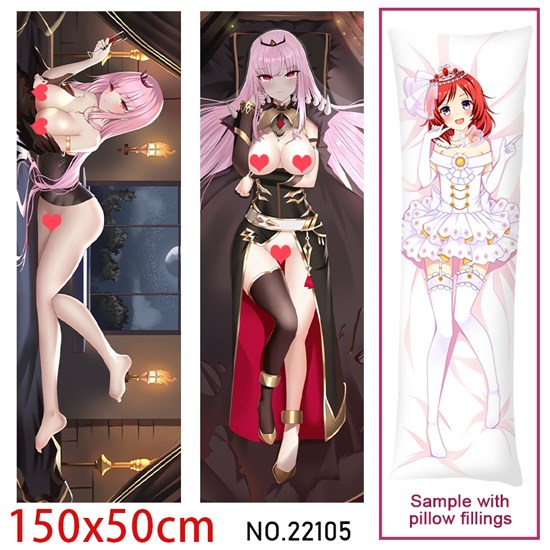Anime Girl Mori Calliope Dakimakura Hugging Body Pillow Case Cover