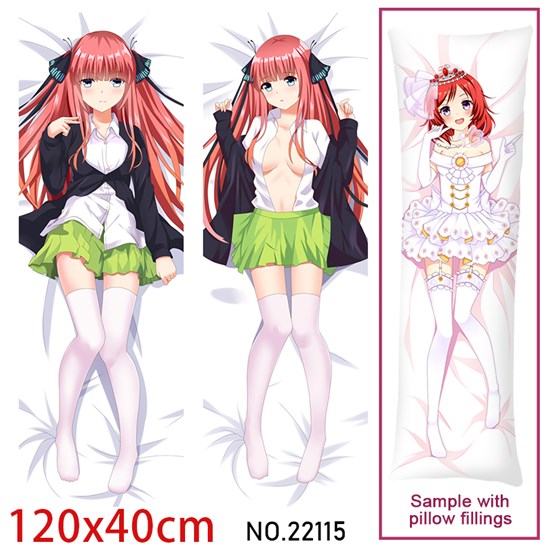 Anime Girl Nakano Nino Dakimakura Hugging Body Pillow Case Cover