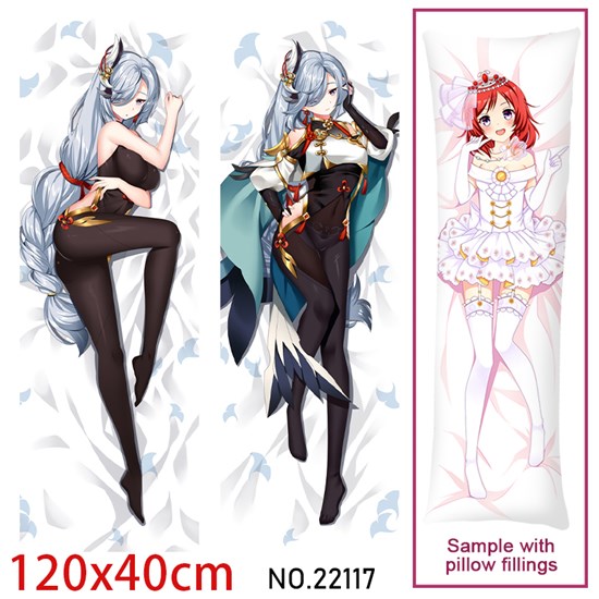 Anime Girl Shenhe Dakimakura Hugging Body Pillow Case Cover
