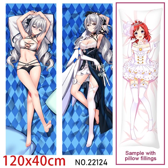 Anime Girl Bronya Zaychik Dakimakura Hugging Body Pillow Case Cover