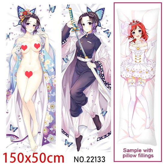 Anime Girl Kochou Shinobu Dakimakura Hugging Body Pillow Case Cover