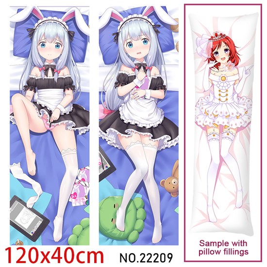 Anime Girl Izumi Sagiri Dakimakura Hugging Body Pillow Case Cover