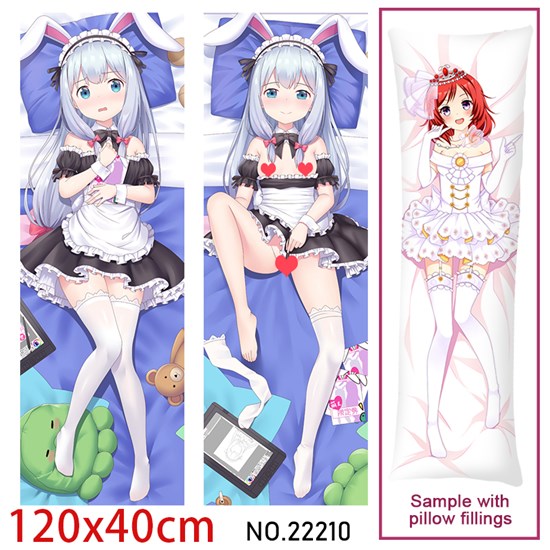 Anime Girl Izumi Sagiri Dakimakura Hugging Body Pillow Case Cover
