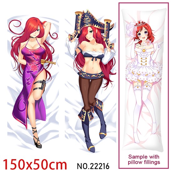 Anime Girl Miss Fortune Dakimakura Hugging Body Pillow Case Cover