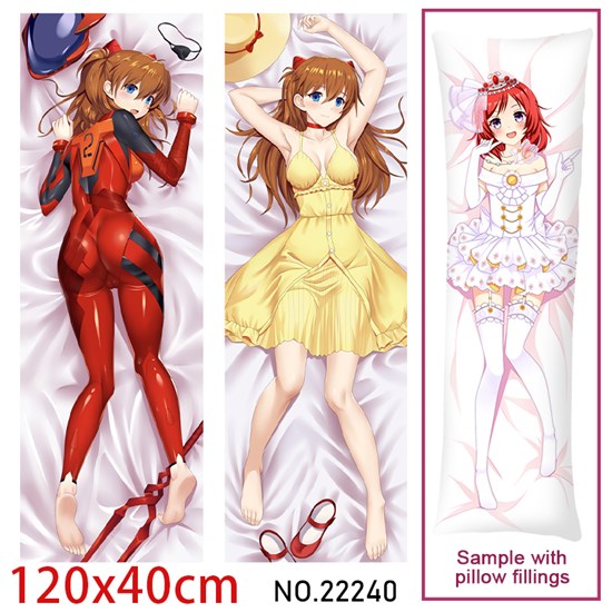 Anime Girl Asuka Dakimakura Hugging Body Pillow Case Cover