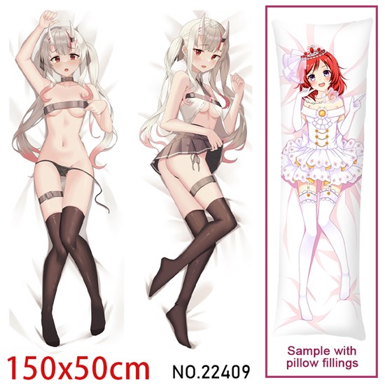 Anime Girl Nakiri Ayame Dakimakura Hugging Body Pillow Case Cover