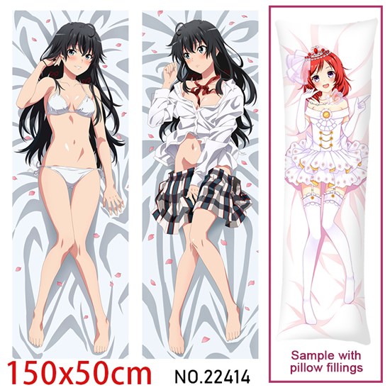 Anime Girl Yukinoshita Yukino Dakimakura Hugging Body Pillow Case Cover