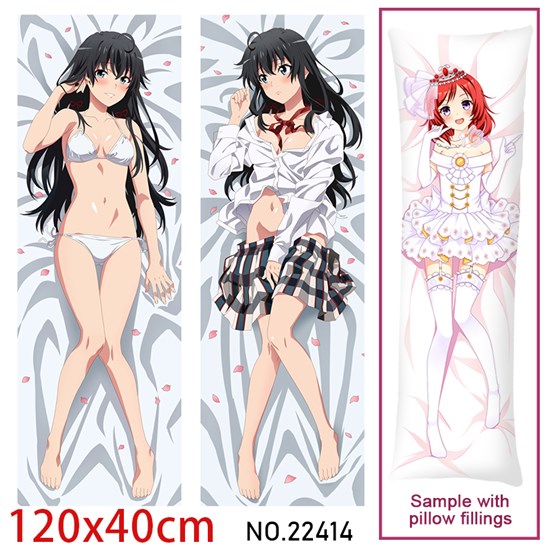Anime Girl Yukinoshita Yukino Dakimakura Hugging Body Pillow Case Cover