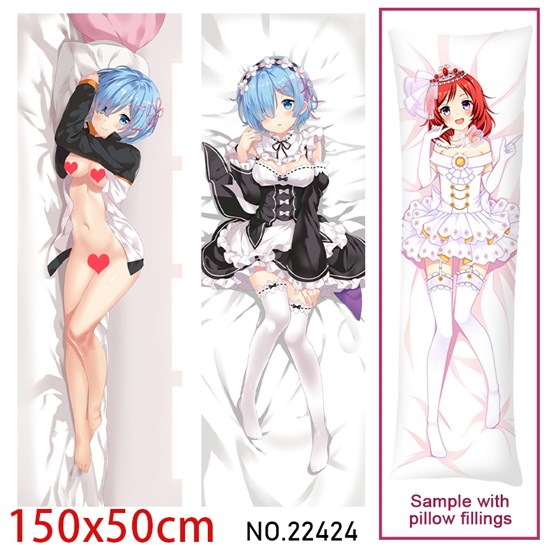 Anime Girl Rem Dakimakura Hugging Body Pillow Case Cover
