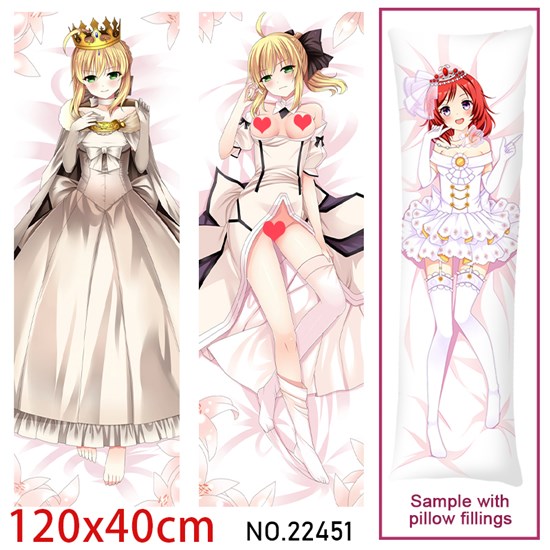Anime Girl HMS Saber Dakimakura Hugging Body Pillow Case Cover