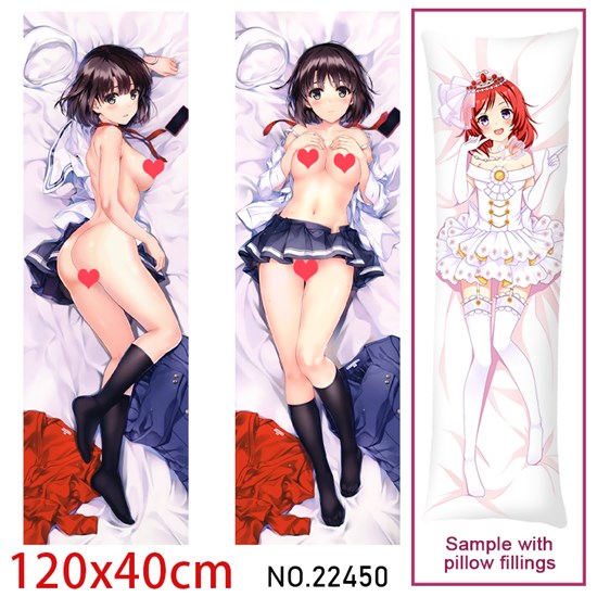 Anime Girl Megumi Kato Dakimakura Hugging Body Pillow Case Cover