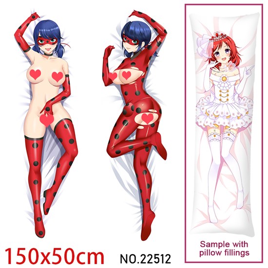 Anime Girl Marinette Dupain-Cheng Ladybug Dakimakura Hugging Body Pillow Case Cover