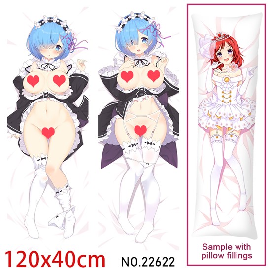Anime Girl Rem Dakimakura Hugging Body Pillow Case Cover