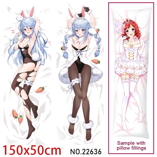 Anime Girl Usada Pekora Dakimakura Hugging Body Pillow Case Cover