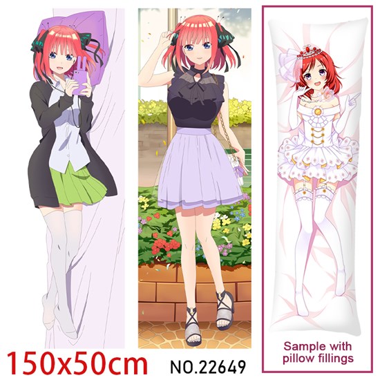 Anime Girl Nakano Nino Dakimakura Hugging Body Pillow Case Cover