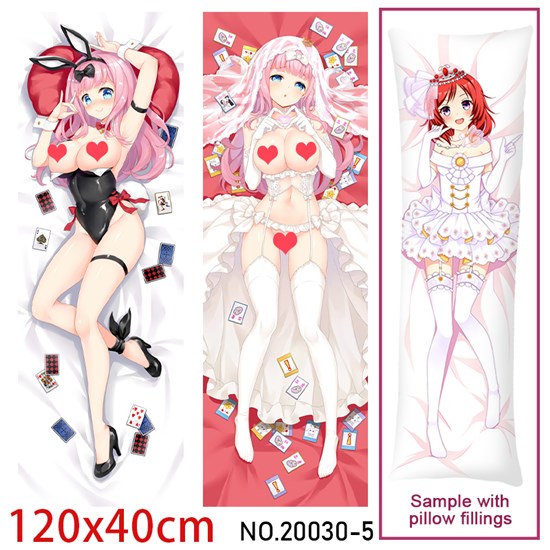 Anime Girl Fujiwara Chika Dakimakura Hugging Body Pillow Case Cover