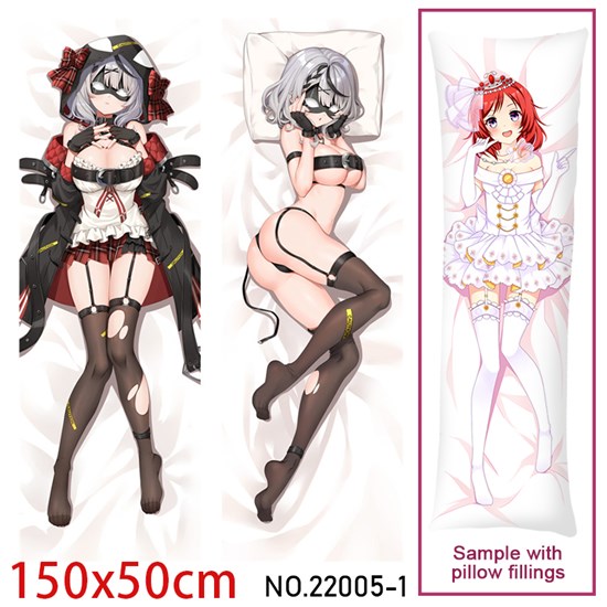 Anime Girl Sakamata Chloe Dakimakura Hugging Body Pillow Case Cover