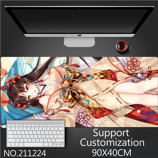 Anime Girl Shiranui Extended Gaming Mouse Pad Large Keyboard Mouse Mat Desk Pad