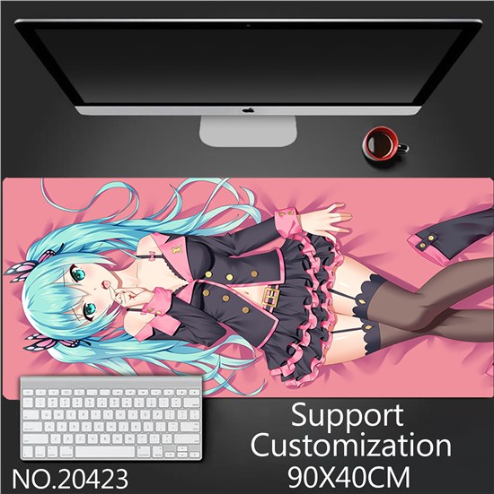 Anime Girl Hatsune Miku Extended Gaming Mouse Pad Large Keyboard Mouse Mat Desk Pad
