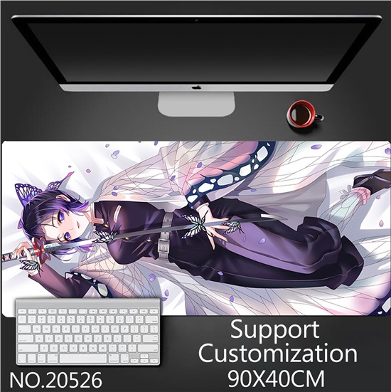 Anime Kochou Shinobu Extended Gaming Mouse Pad Large Keyboard Mouse Mat Desk Pad