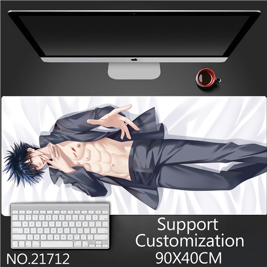 Anime Fushiguro Megumi Extended Gaming Mouse Pad Large Keyboard Mouse Mat Desk Pad