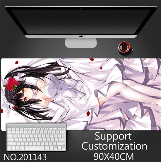 Anime Girl Tokisaki Kurumi Extended Gaming Mouse Pad Large Keyboard Mouse Mat Desk Pad