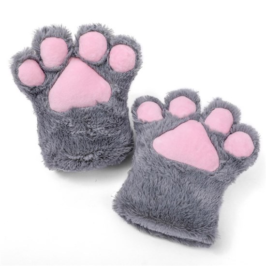 Anime Bear Paw Cat Paw Claw Gloves Animal Full Fingers Bear Claws Mittens Winter Plush Glove Halloween Cosplay