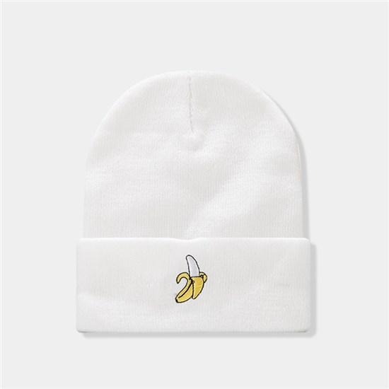 Banana Winter White Knit Hat