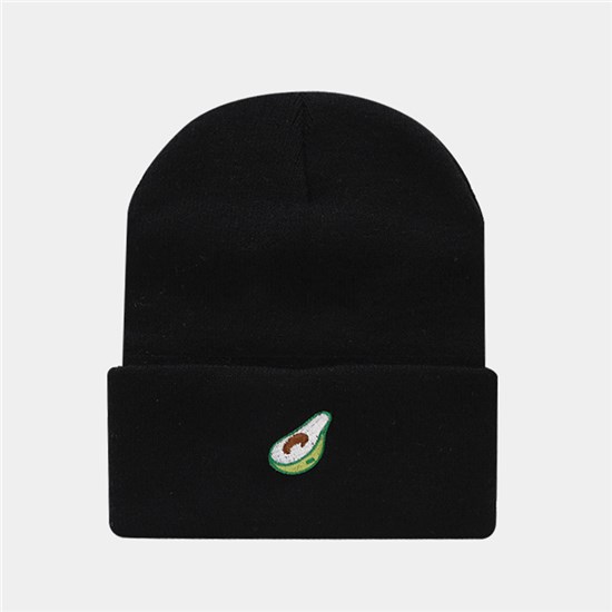 Avocado Winter Black Knit Hat