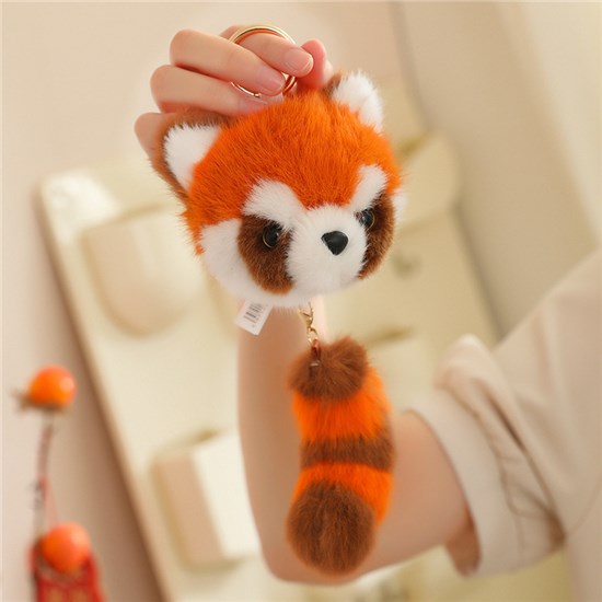 Cute Raccoon Plush Keychain Soft Toy
