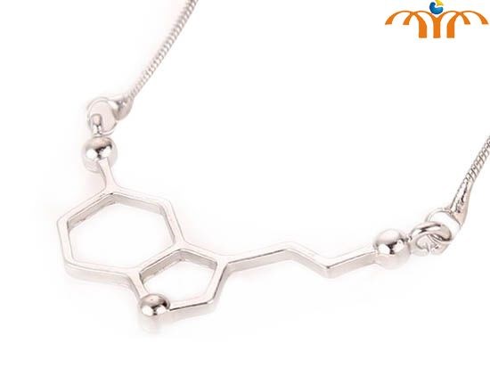 Dopamine Molecule Alloy Necklace