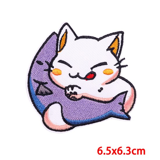 Funny Cute Cat Embroidered Badge Patch