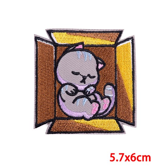 Funny Cute Cat Embroidered Badge Patch